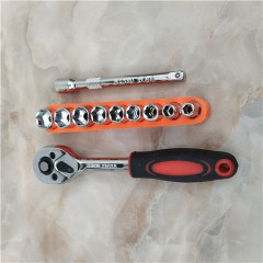 小飛棘輪扳手1/4加長接桿100mm小飛套筒六角螺母螺絲小飛棘輪快脫