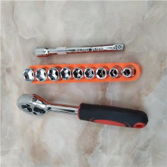 小飛棘輪扳手1/4加長接桿100mm小飛套筒六角螺母螺絲小飛棘輪快脫