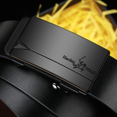 正品保羅皮帶男真皮自動扣腰帶休閑商務潮新款男士百搭純牛皮褲帶