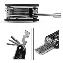 山地自行車維修工具便攜折疊內(nèi)六角螺絲刀套筒扳手多功能補(bǔ)胎組合