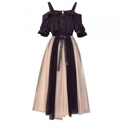 套裝大碼女裝2020新款春夏裝顯瘦洋氣胖妹妹連衣裙兩件套裝