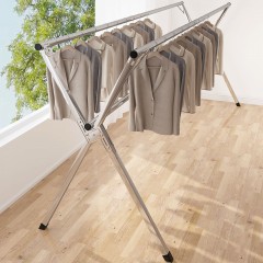 折疊曬衣架落地室內(nèi)家用陽臺(tái)簡(jiǎn)易臥室涼衣架曬架晾衣桿不銹鋼伸縮