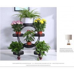 花架鐵藝帶輪落地式綠蘿花盆架客廳陽臺花架子多層室內(nèi)特價省空間