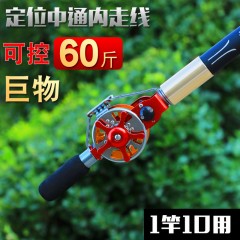 正品伽瑪鯉6定位中通竿內(nèi)走線魚(yú)桿超輕硬短節(jié)前打竿不剪線8米手竿